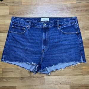 Abercrombie & Fitch Women's Dark Blue Jean Shorts Size 33/16